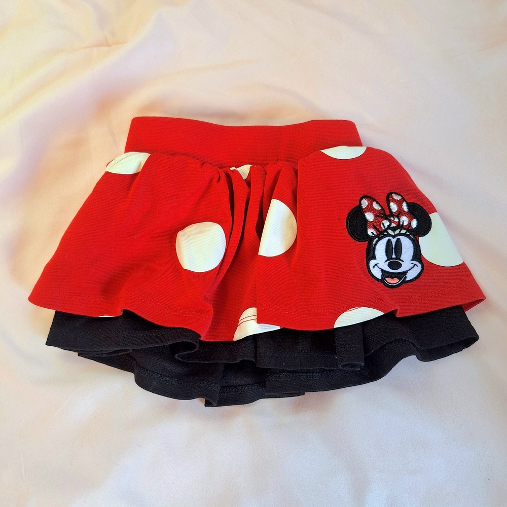 Disney Red Polka Dot Minnie Skort with Black Built-In Shorts